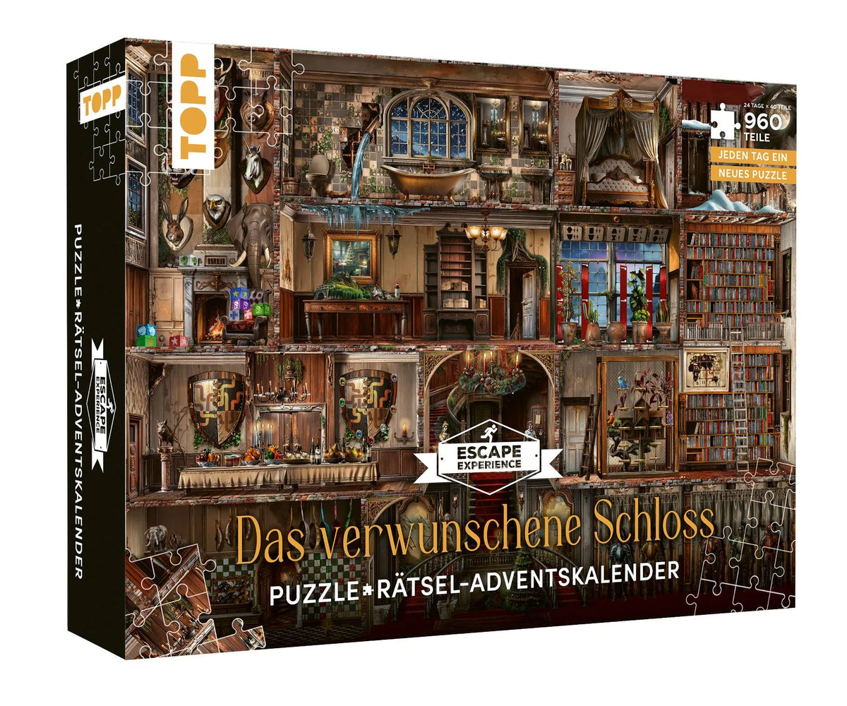 Adventskalender: Puzzle-Rätsel-Adventskalender: Das verwunschene Schloss – 24 Puzzles mit insgesamt 960 Teilen