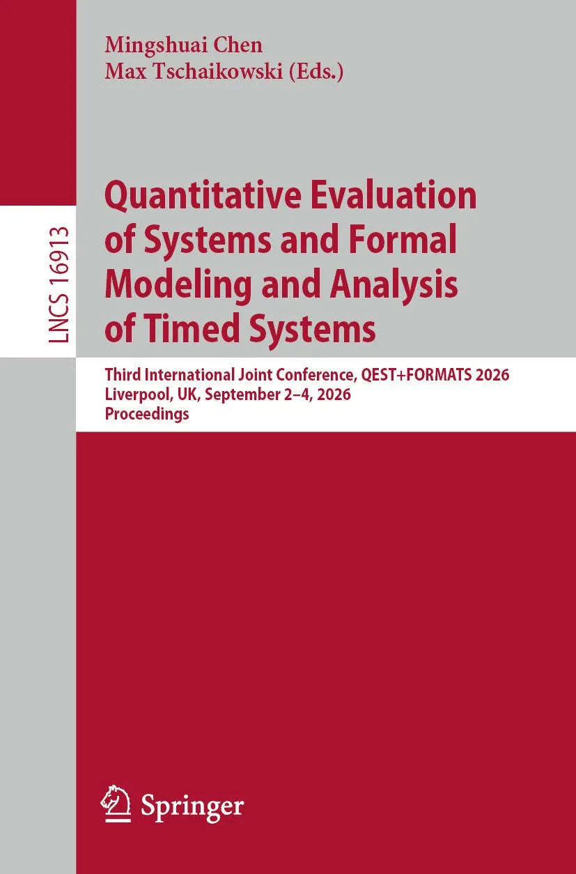 Cover: Quantitative Evaluation of Systems and Formal Modeling and Analysis of Timed Systems (E-Book) von Mingshuai Chen