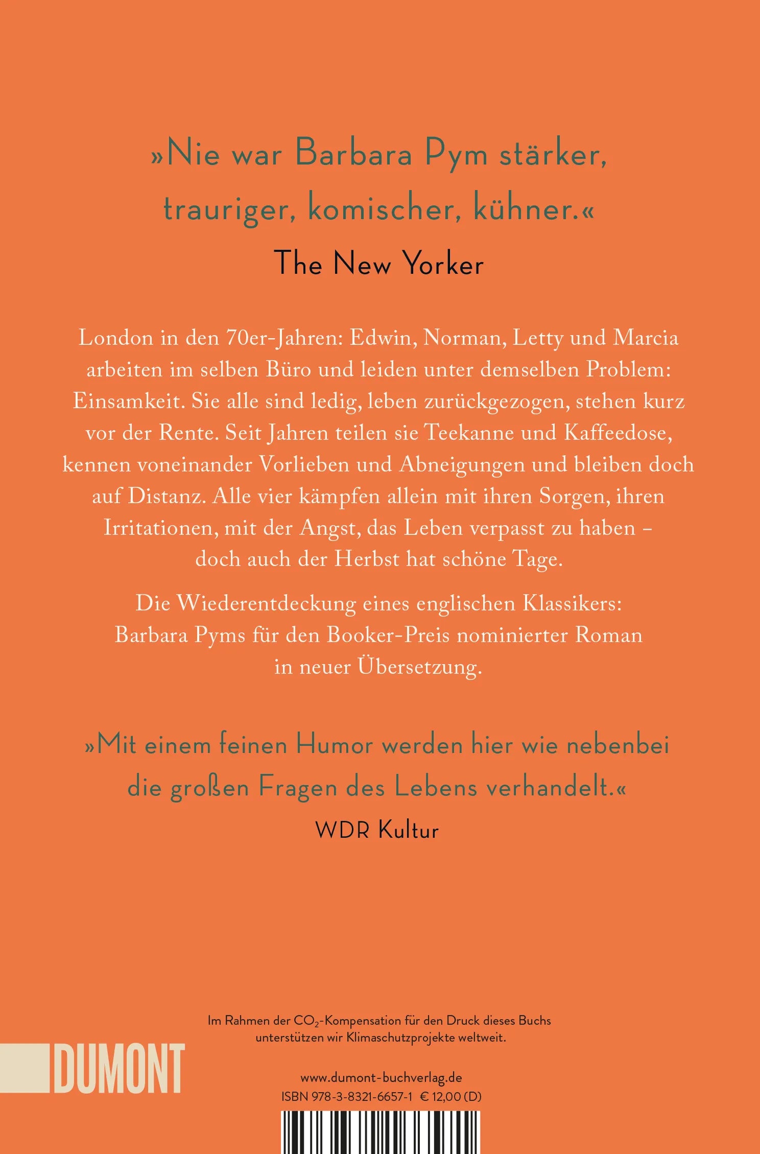 BuchrÃ¼ckseite von 'Quartett im Herbst' mit Klappentext - Taschenbuch