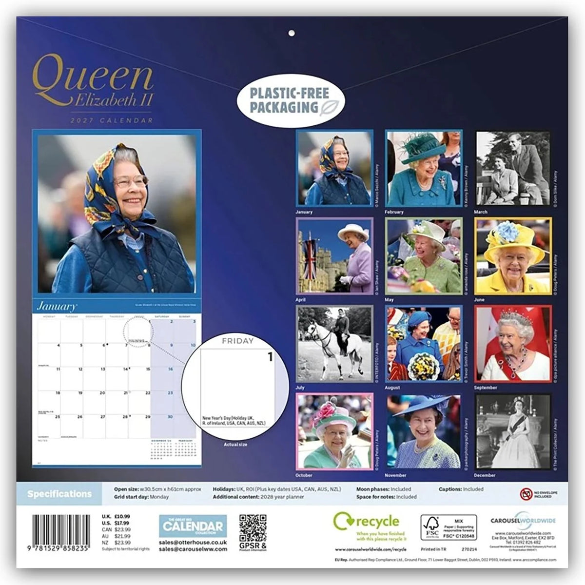 Queen Elisabeth II – Königin Elisabeth II 2027 – Wand-Kalender – Ansicht