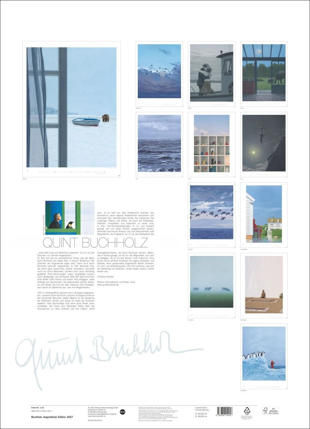 Quint Buchholz: Augenblicke Kalender 2027 – Ansicht