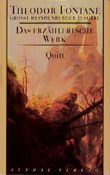 Buchcover von 'Quitt' - Gebundene Ausgabe von Theodor Fontane
