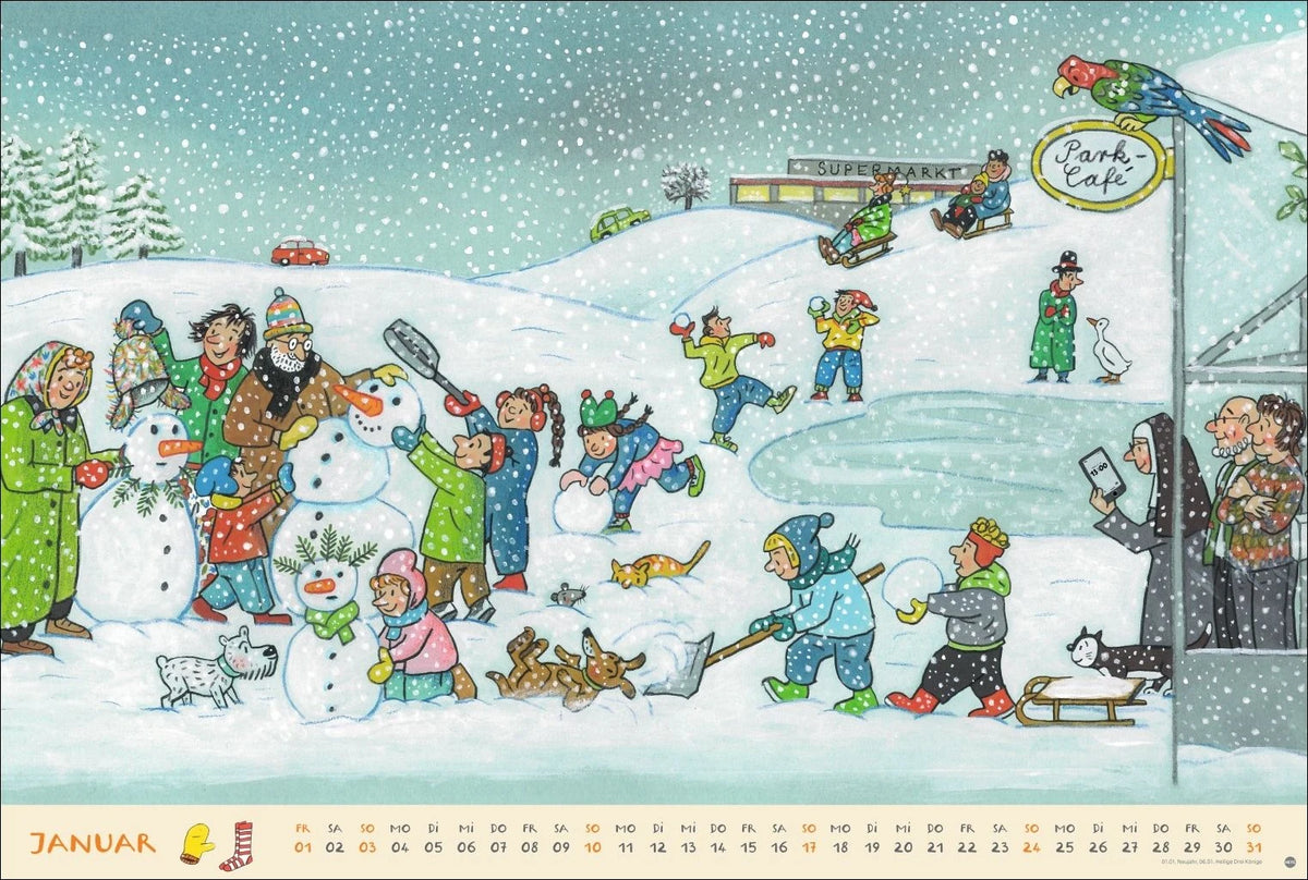 R.S. Berner Wimmel-Kalender 2027 – Ansicht