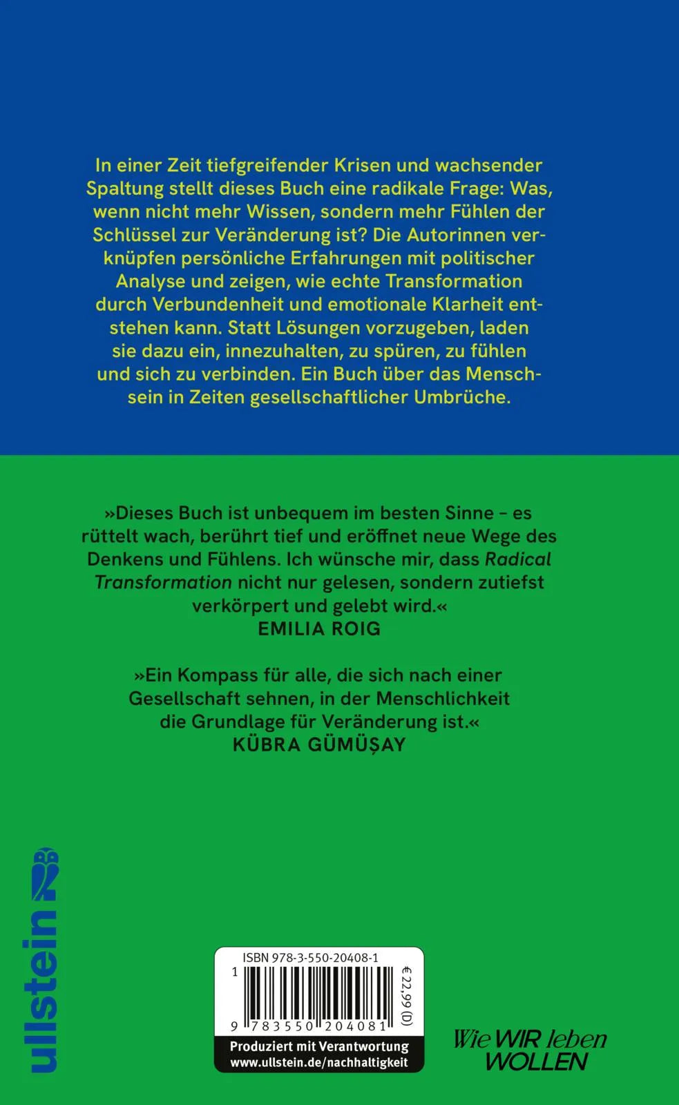 Rückseite: Radical Transformation (Hardcover)
