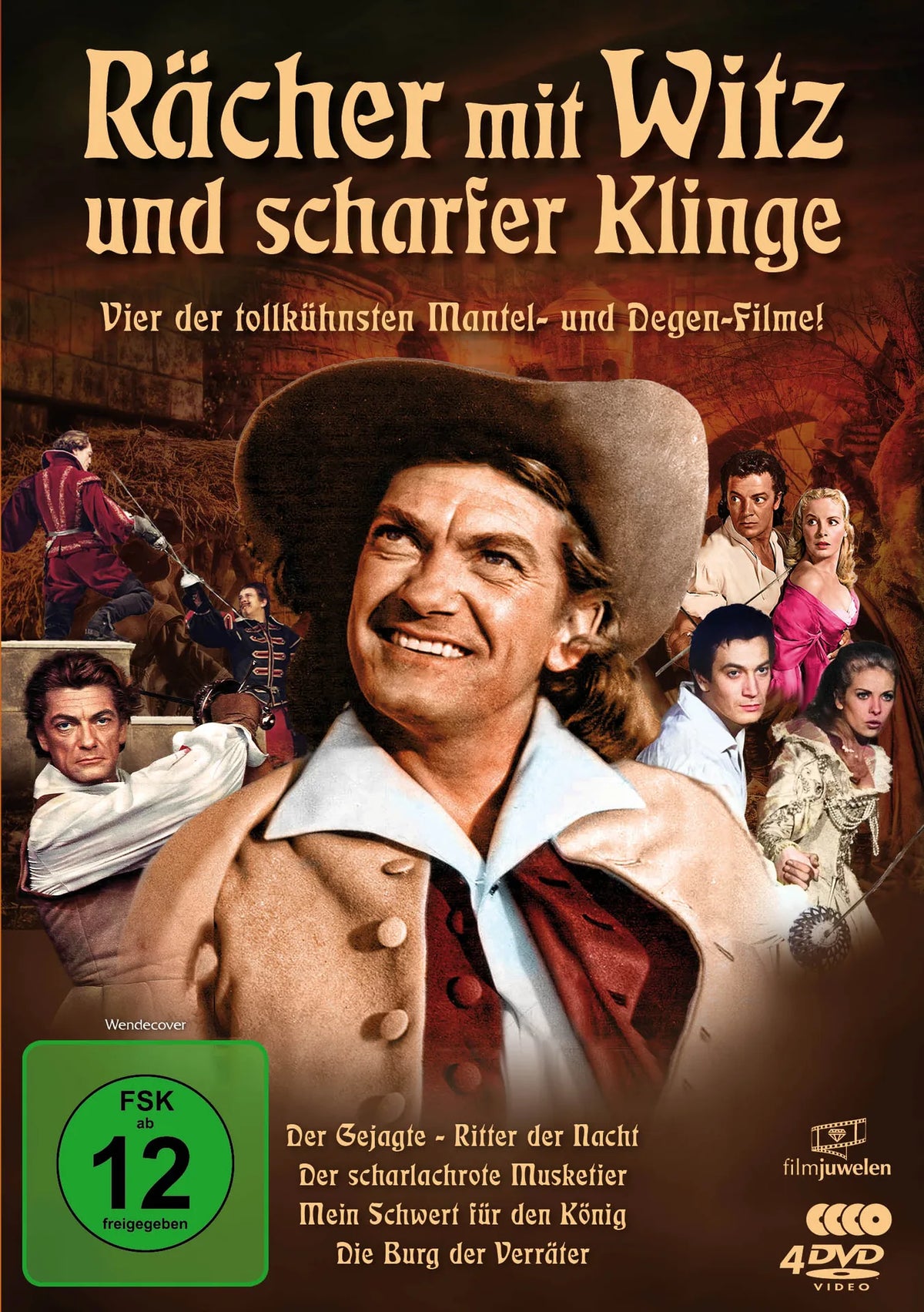 DVD-Cover: Rächer mit Witz und scharfer Klinge - Vier Mantel- und Degen-Filme. Regie: Arthur Lubin