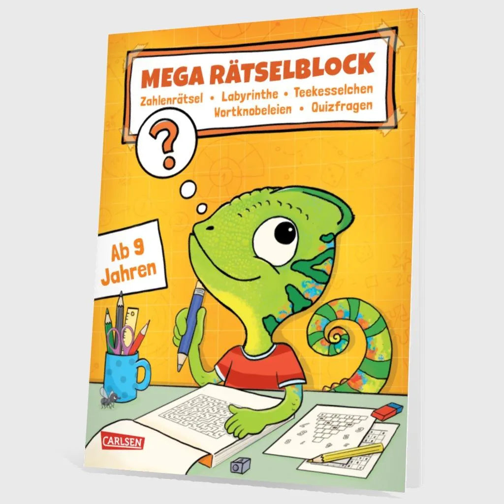 Jasmin Riter - Rätseln für Kinder ab 8: Mega Rätselblock - Zahlenrätsel, Labyrinthe, Teekesselchen, Wortknobeleien, Quizfragen