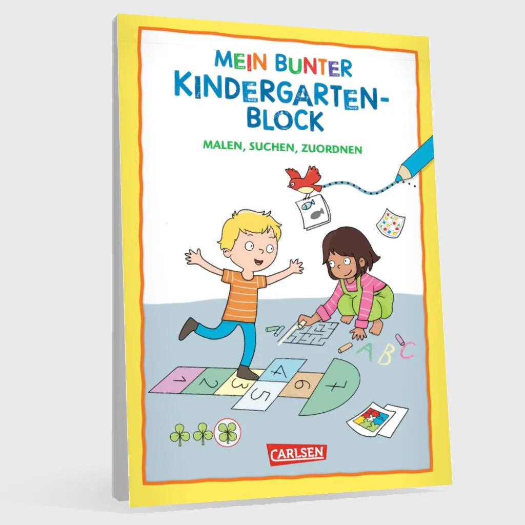 Produktansicht: Rätseln für Kita-Kinder: Mein bunter Kindergarten-Block: Malen, suchen, zuordnen (Taschenbuch)