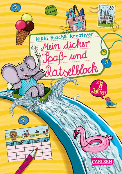 Buchcover von 'Rätselspaß Grundschule: Mein dicker Spaß- und Rätselblock' - Taschenbuch von Nikki Busch