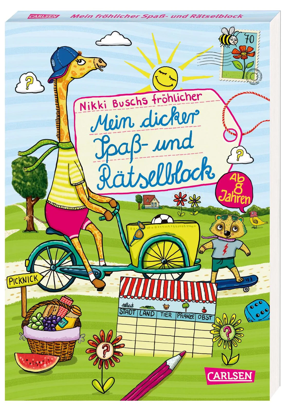 Buchcover von 'Rätselspaß Grundschule: Mein dicker Spaß- und Rätselblock' - Taschenbuch von Nikki Busch