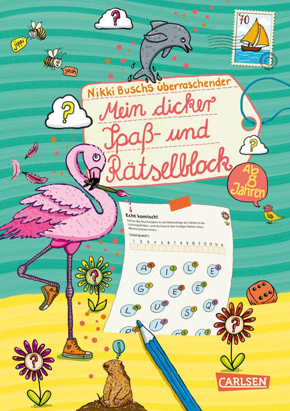 Buchcover von 'Rätselspaß Grundschule: Mein dicker Spaß- und Rätselblock' - Taschenbuch von Nikki Busch