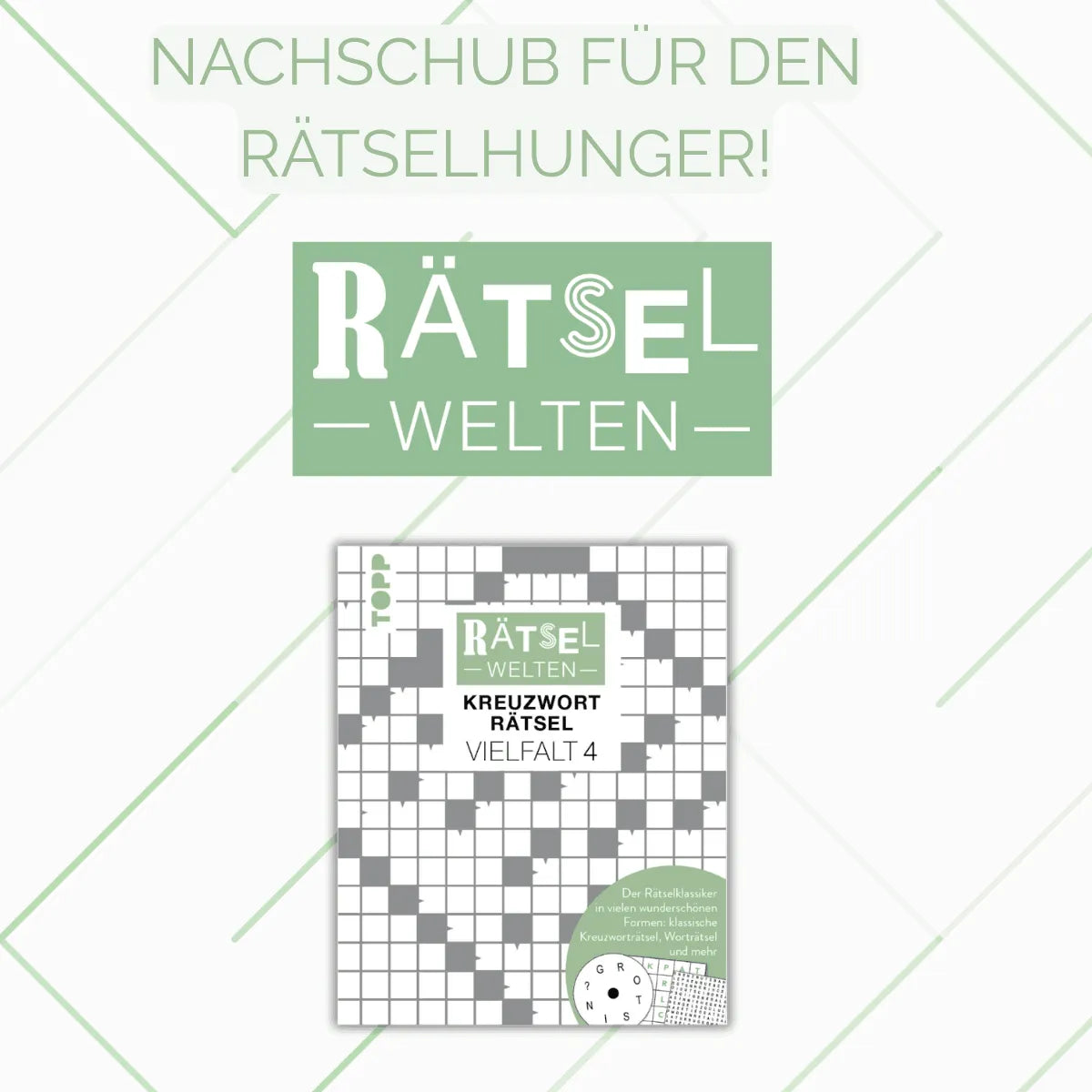 Detailansicht: Rätselwelten – Kreuzworträtsel Vielfalt 4 | Der Rätselklassiker in vielen wunderschönen Formen: klassische Kreuzworträtsel, Worträtsel und mehr (Taschenbuch)
