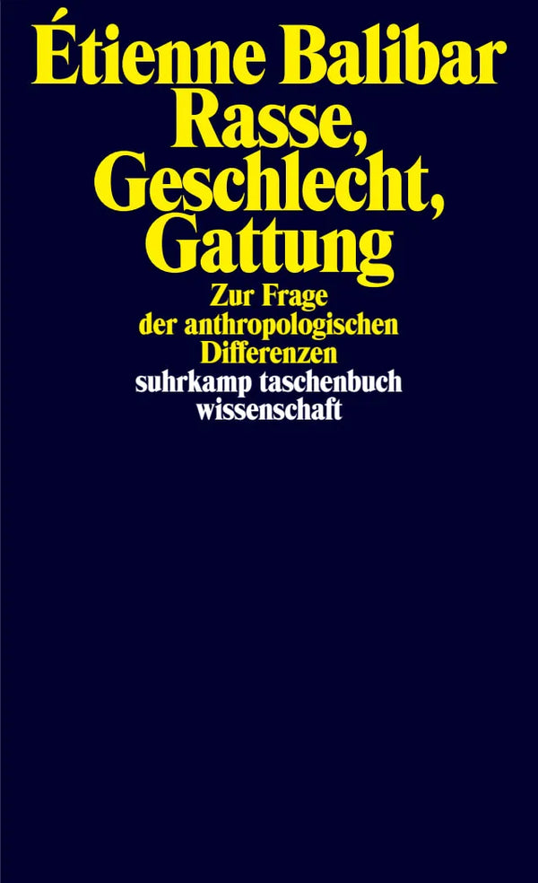 Rasse, Geschlecht, Gattung