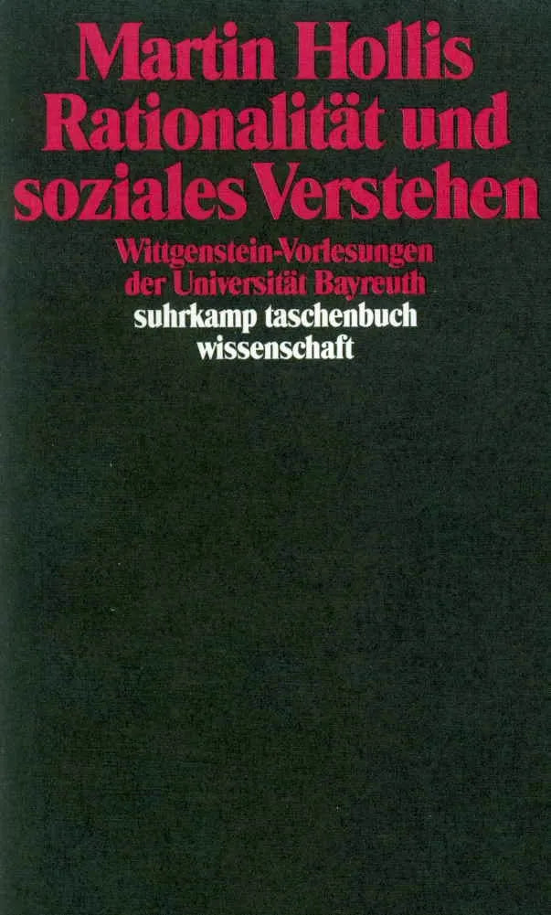 Buchcover von 'Rationalität und soziales Verstehen' - Taschenbuch von Martin Hollis