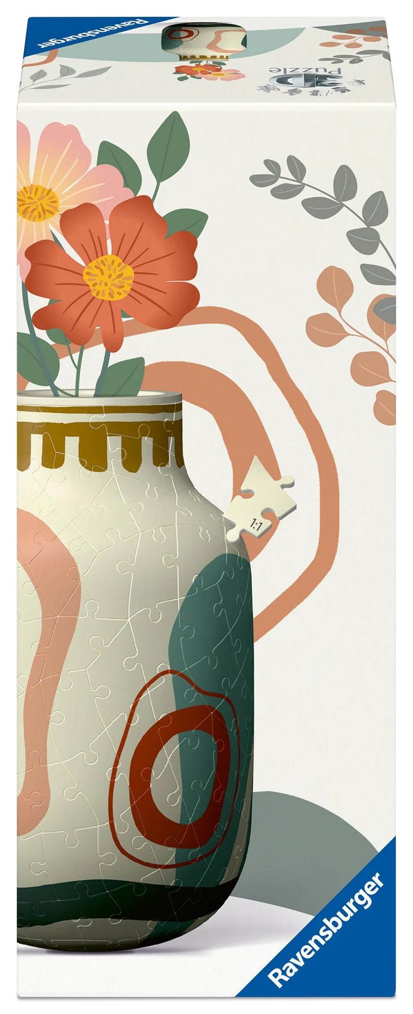 3D-Puzzle: 3D Puzzle Vase Organic Beige