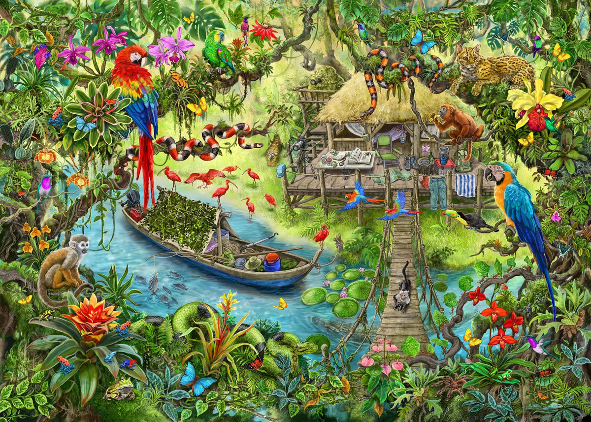 Kinderpuzzle 368 Teile - EXIT Puzzle Kids Die Dschungelexpedition – Ansicht