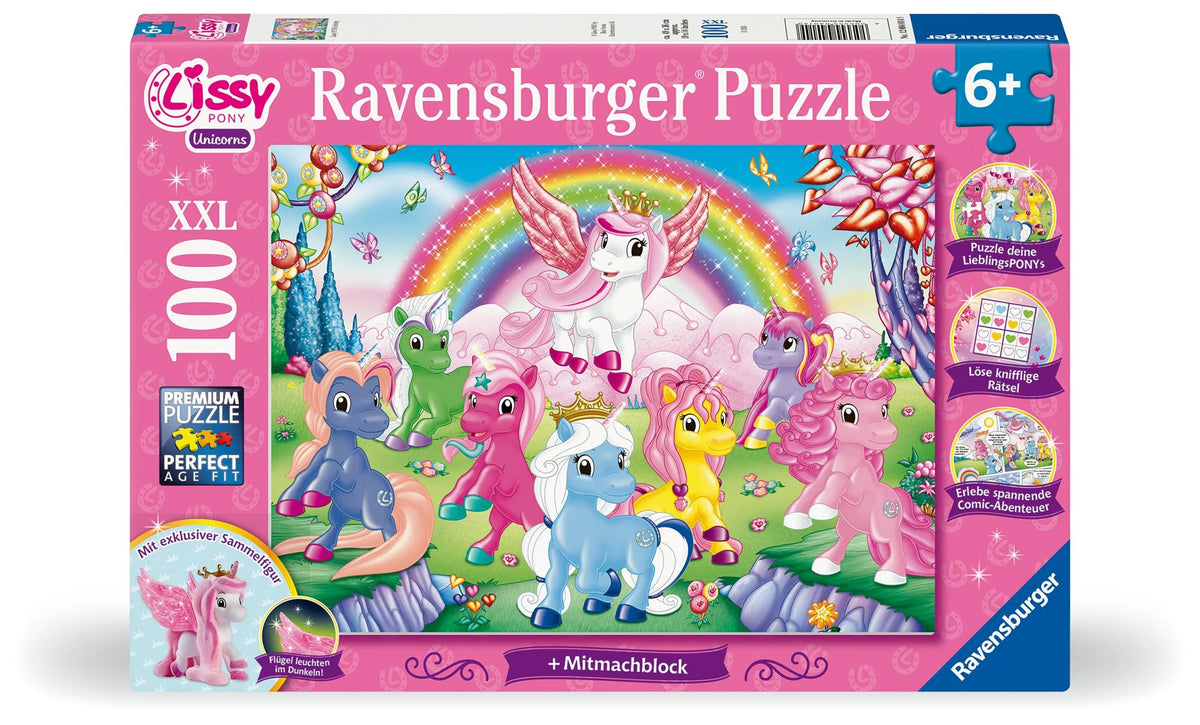 Kinderpuzzle: Kinderpuzzle 100 Teile - Lissy Pony Activity Puzzle