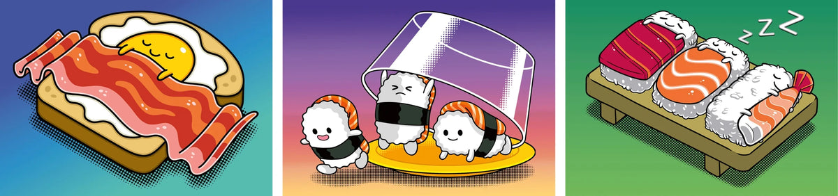 Puzzle: Minipuzzle-Trio 100 Teile - Kawaii Breakfast, Lunch & Dinner