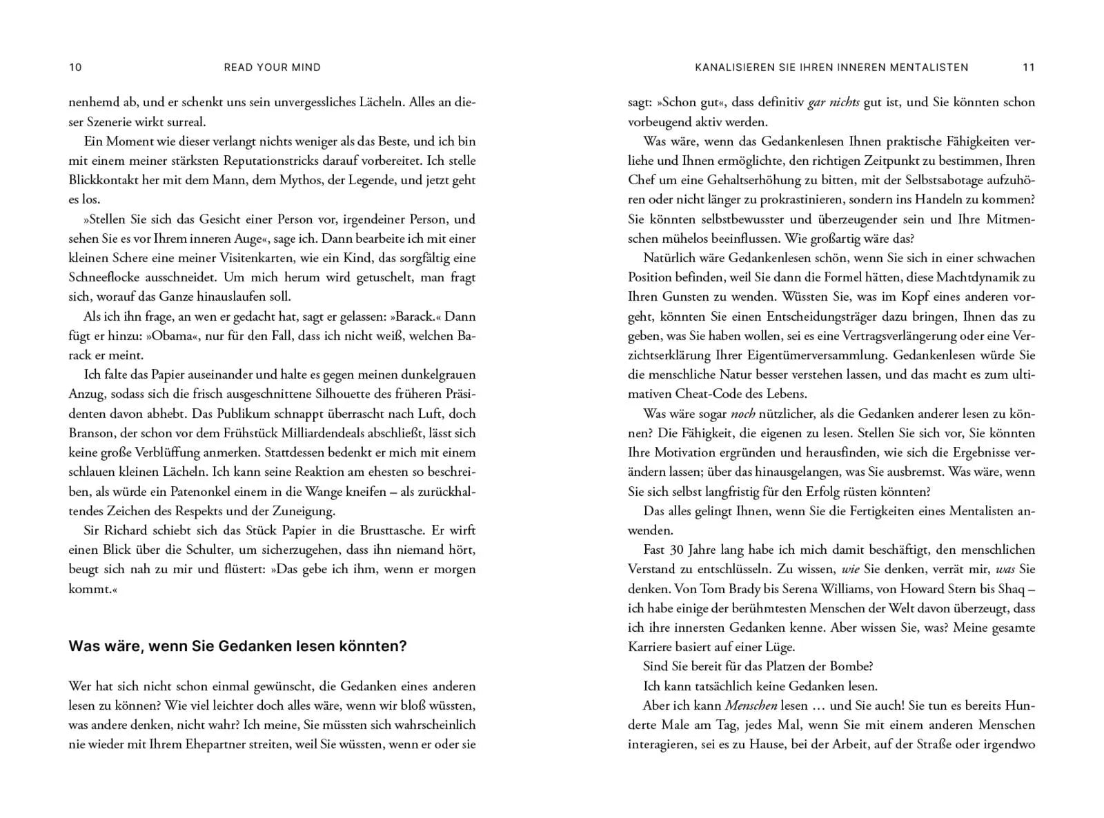 Innenansicht von 'Read Your Mind' - Taschenbuch