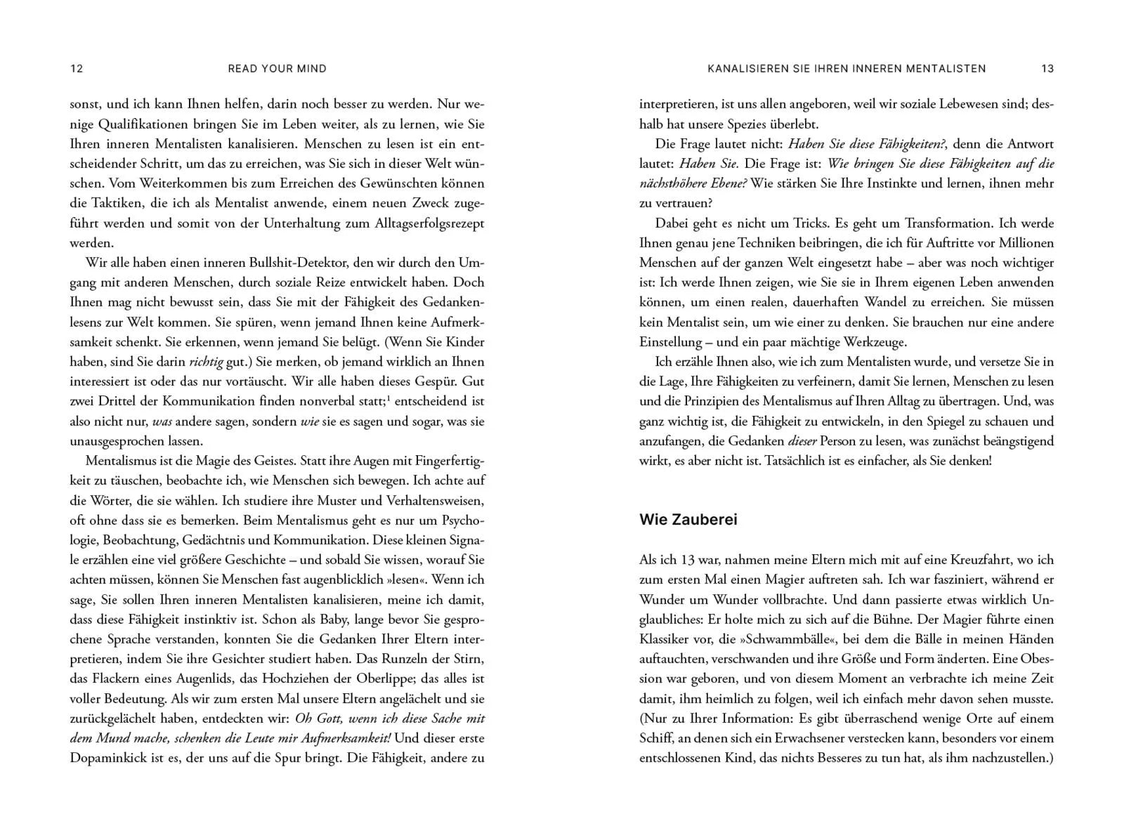 Innenansicht von 'Read Your Mind' - Taschenbuch