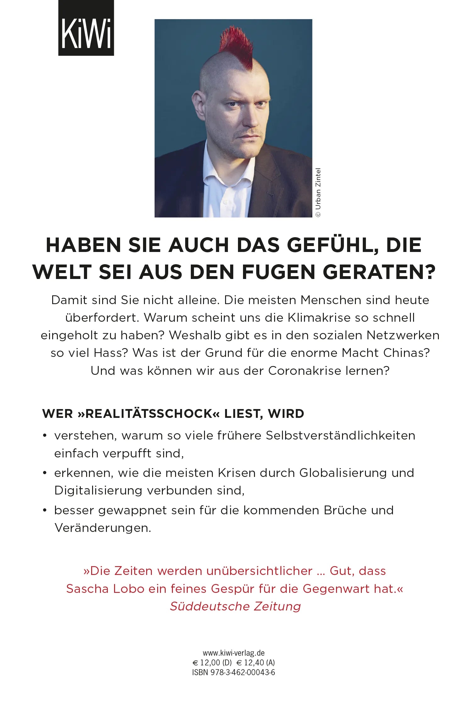 Buchrückseite von 'Realitätsschock' mit Klappentext - Taschenbuch