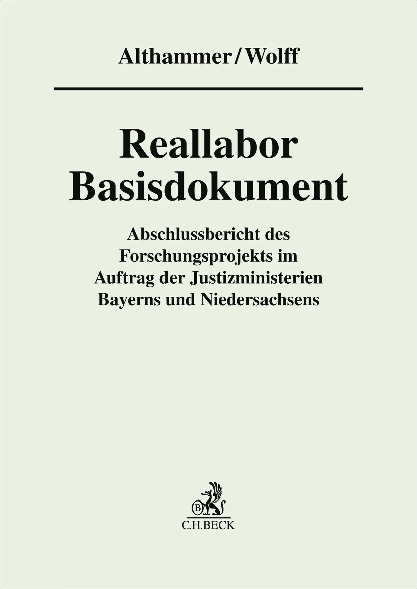 Cover: Reallabor Basisdokument (Taschenbuch) von Christoph Althammer