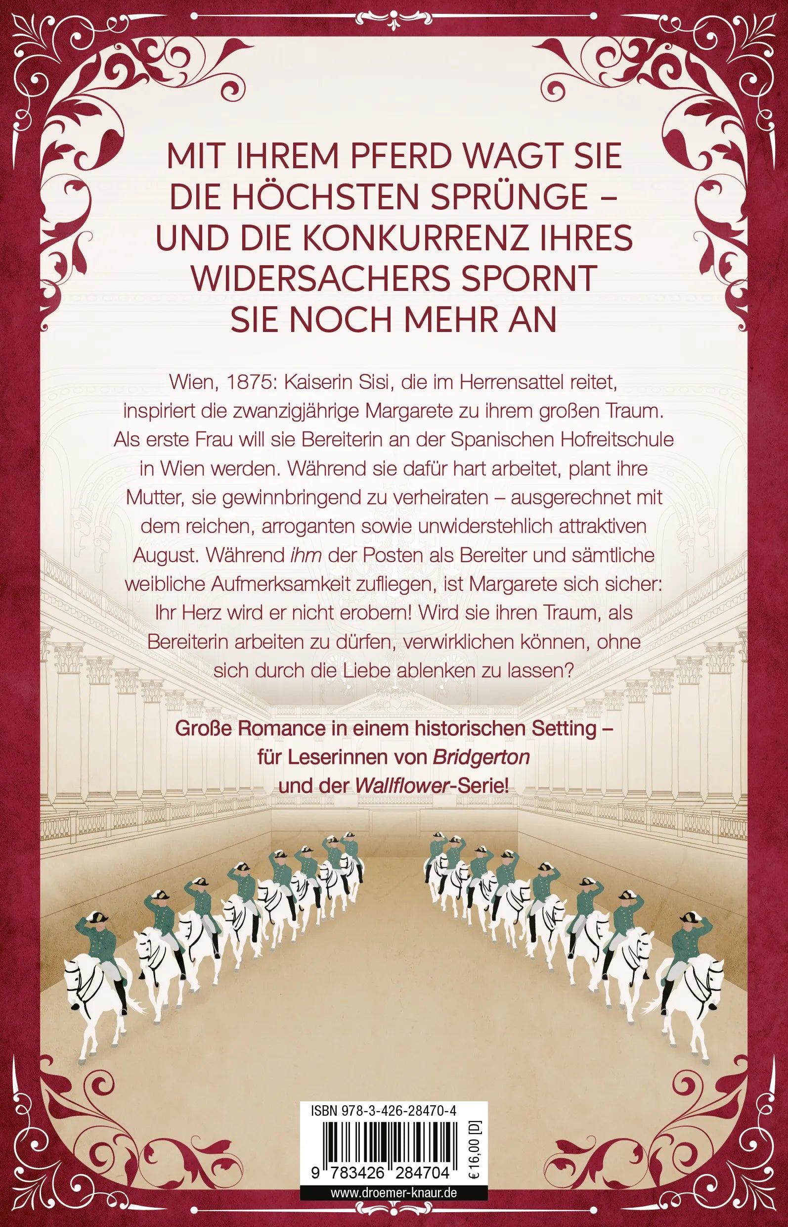 Buchrückseite von 'Rebellin der Hohen Schule' mit Klappentext - Paperback