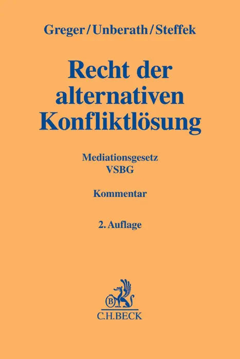 Buchcover von 'Recht der alternativen Konfliktlösung' - Gebundene Ausgabe von Reinhard Greger