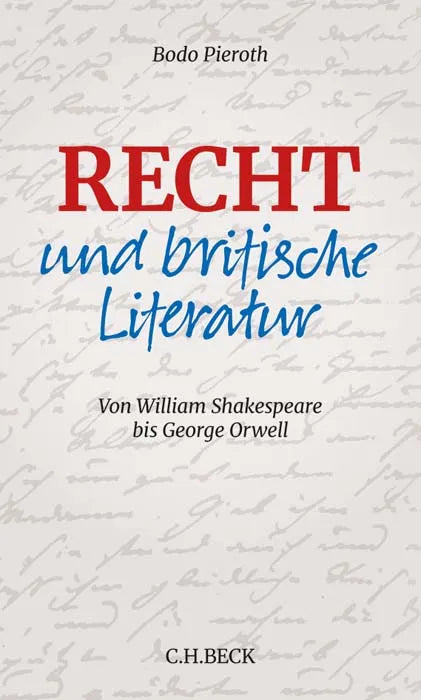 Buchcover von 'Recht und britische Literatur' - Gebundene Ausgabe von Bodo Pieroth