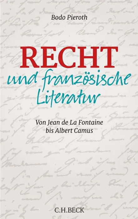 Buchcover von 'Recht und französische Literatur' - Gebundene Ausgabe von Bodo Pieroth