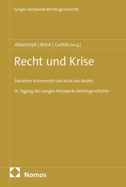Cover: Recht und Krise (E-Book)