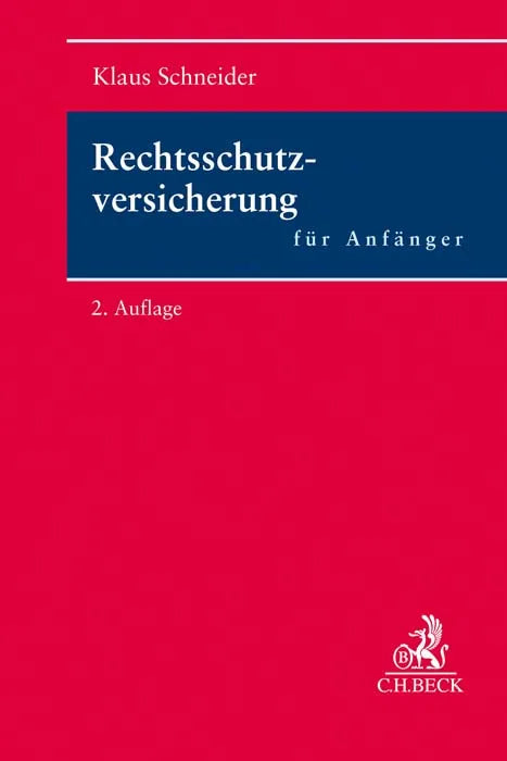 Buchcover von 'Rechtsschutzversicherung für Anfänger' - Taschenbuch von Klaus Schneider