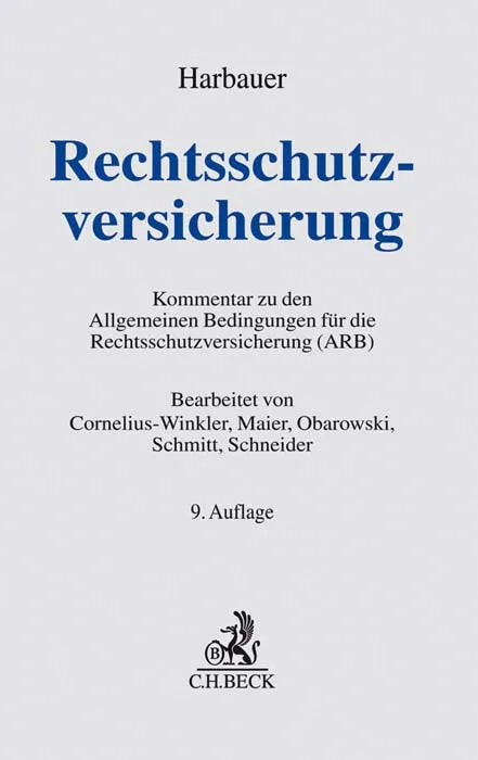 Buchcover von 'Rechtsschutzversicherung' - Gebundene Ausgabe von Joachim Cornelius-Winkler