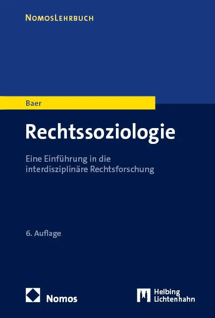 Cover: Rechtssoziologie (E-Book) von Susanne Baer