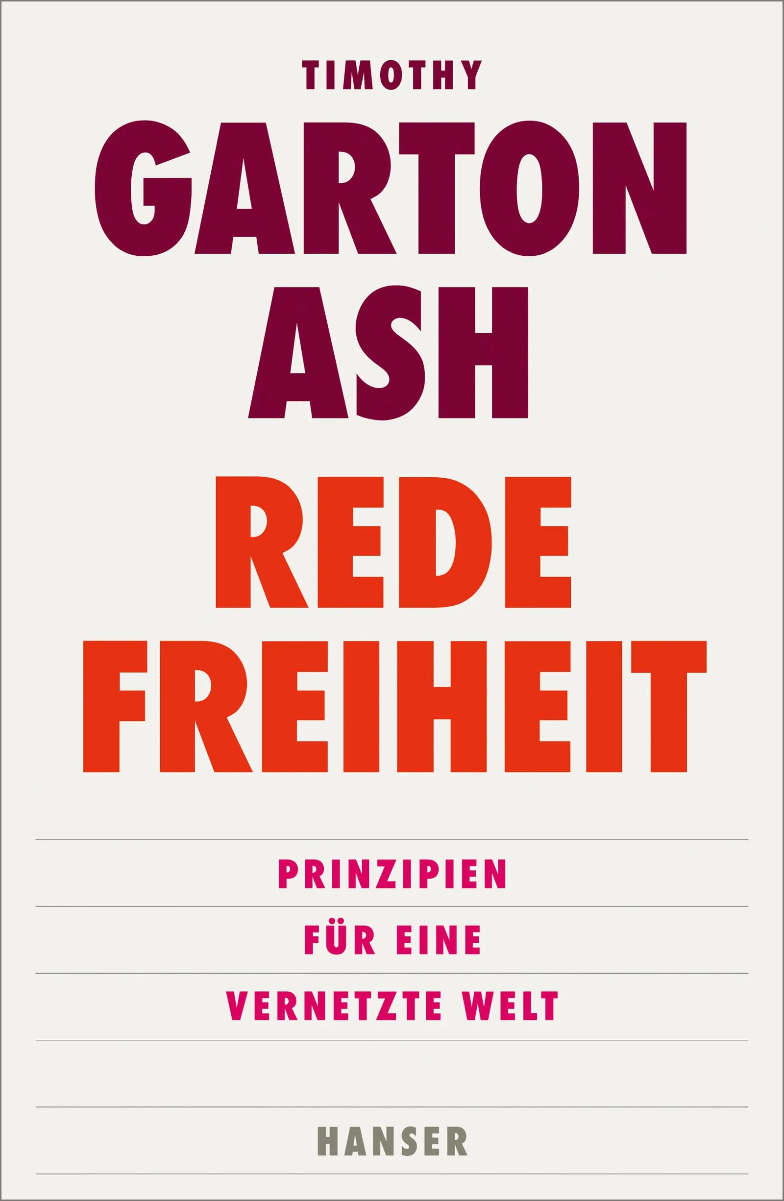 Buchcover von 'Redefreiheit' - Gebundene Ausgabe von Timothy Garton Ash