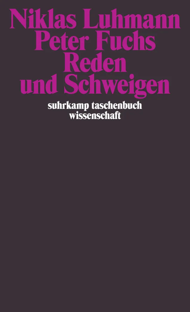 Buchcover von 'Reden und Schweigen' - Taschenbuch von Niklas Luhmann