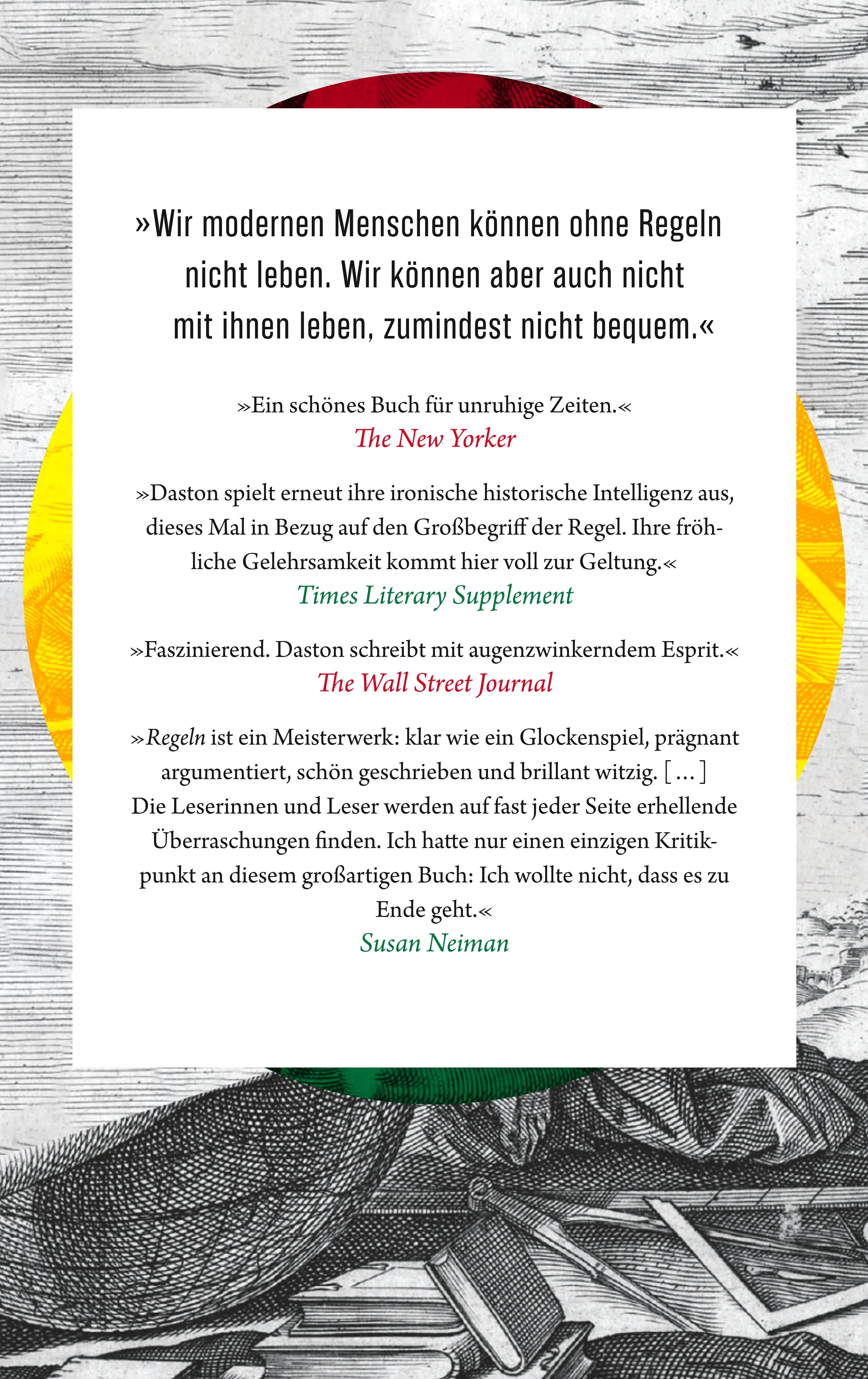 Buchrückseite von 'Regeln' mit Klappentext - Gebundene Ausgabe