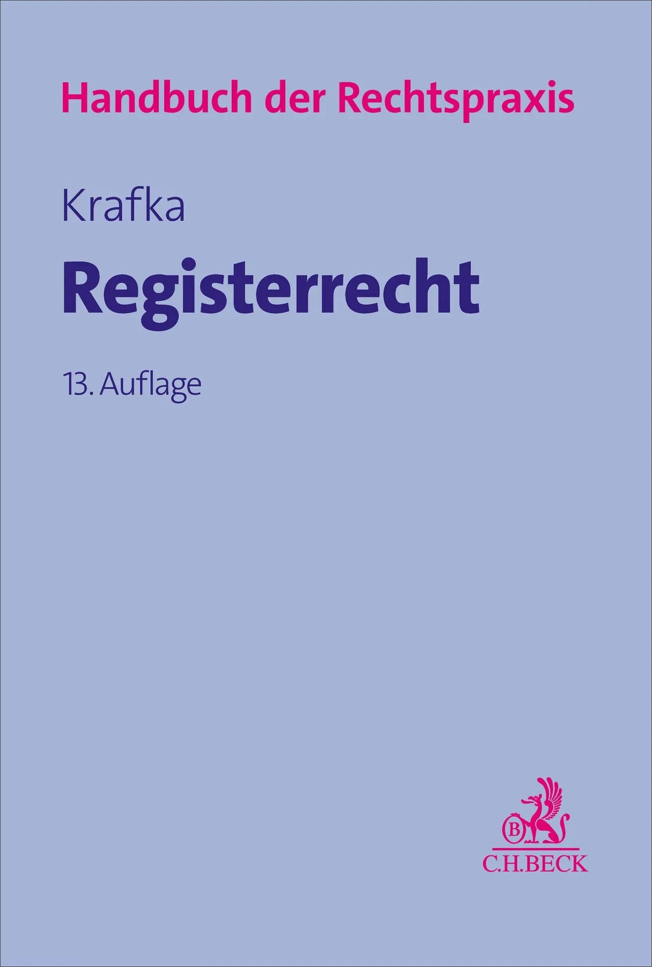 Cover: Registerrecht (Hardcover) von Alexander Krafka