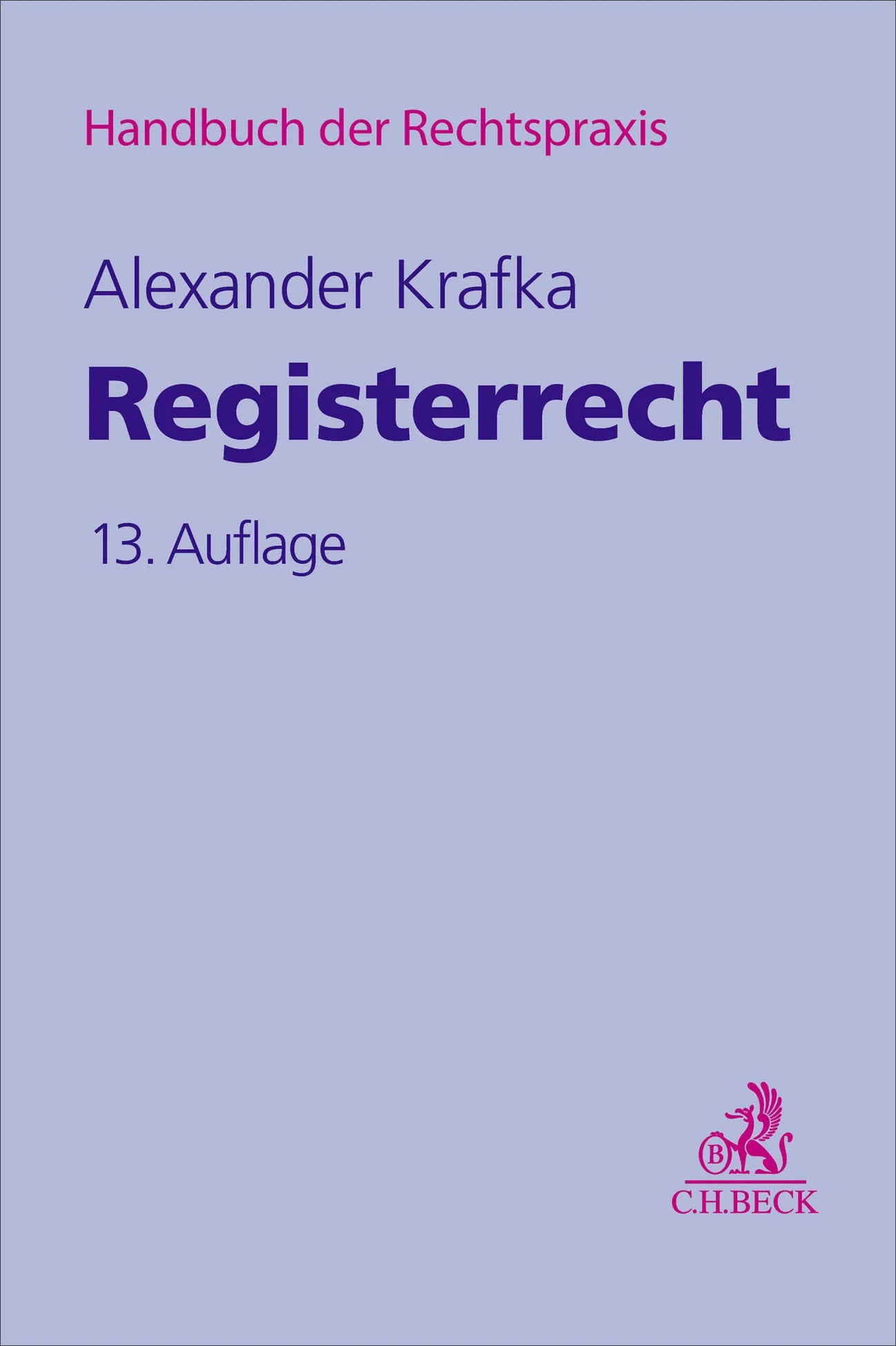 Cover: Registerrecht (Hardcover) von Alexander Krafka