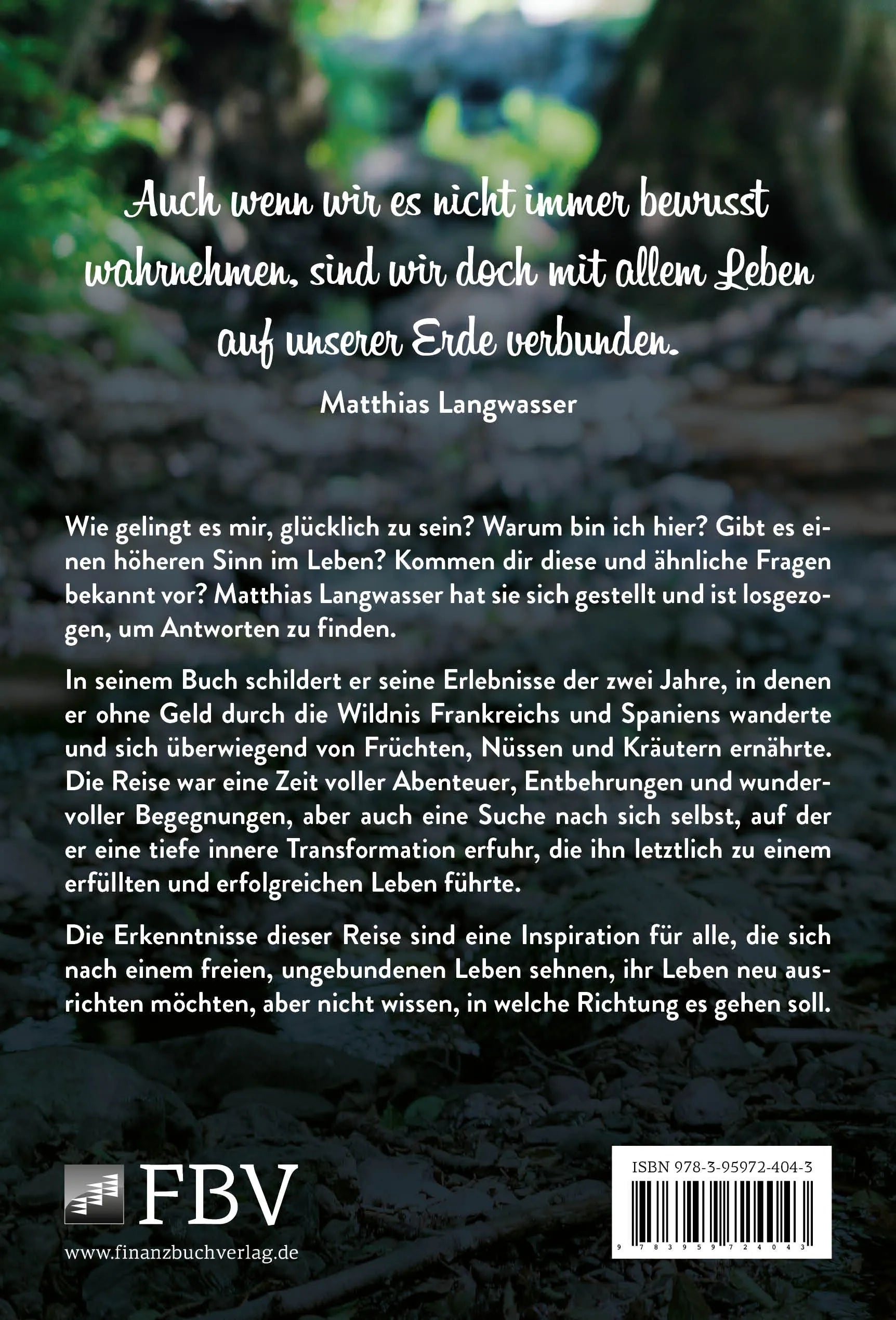 Buchrückseite von 'Reise in die Freiheit' mit Klappentext - Taschenbuch