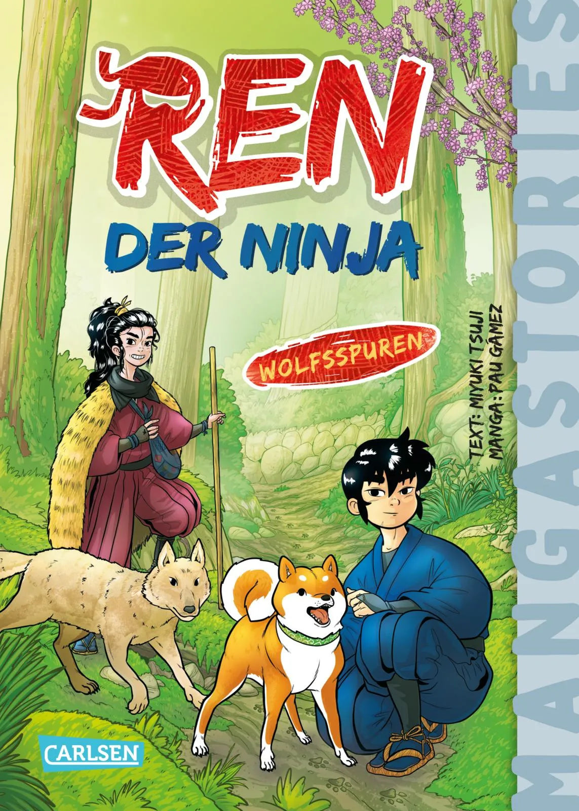 Buchcover von 'Ren, der Ninja Band 4 – Wolfsspuren' - Gebundene Ausgabe von Miyuki Tsuji