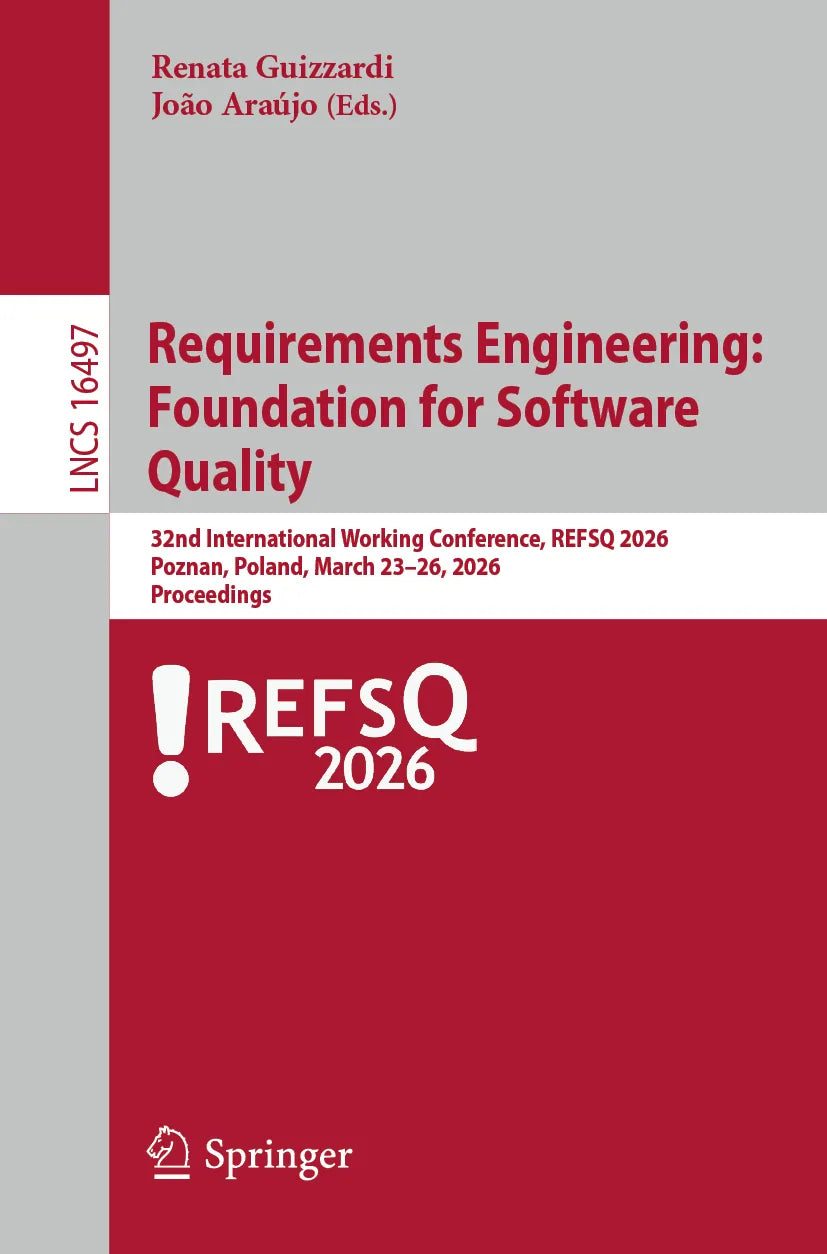 Cover: Requirements Engineering: Foundation for Software Quality (E-Book)