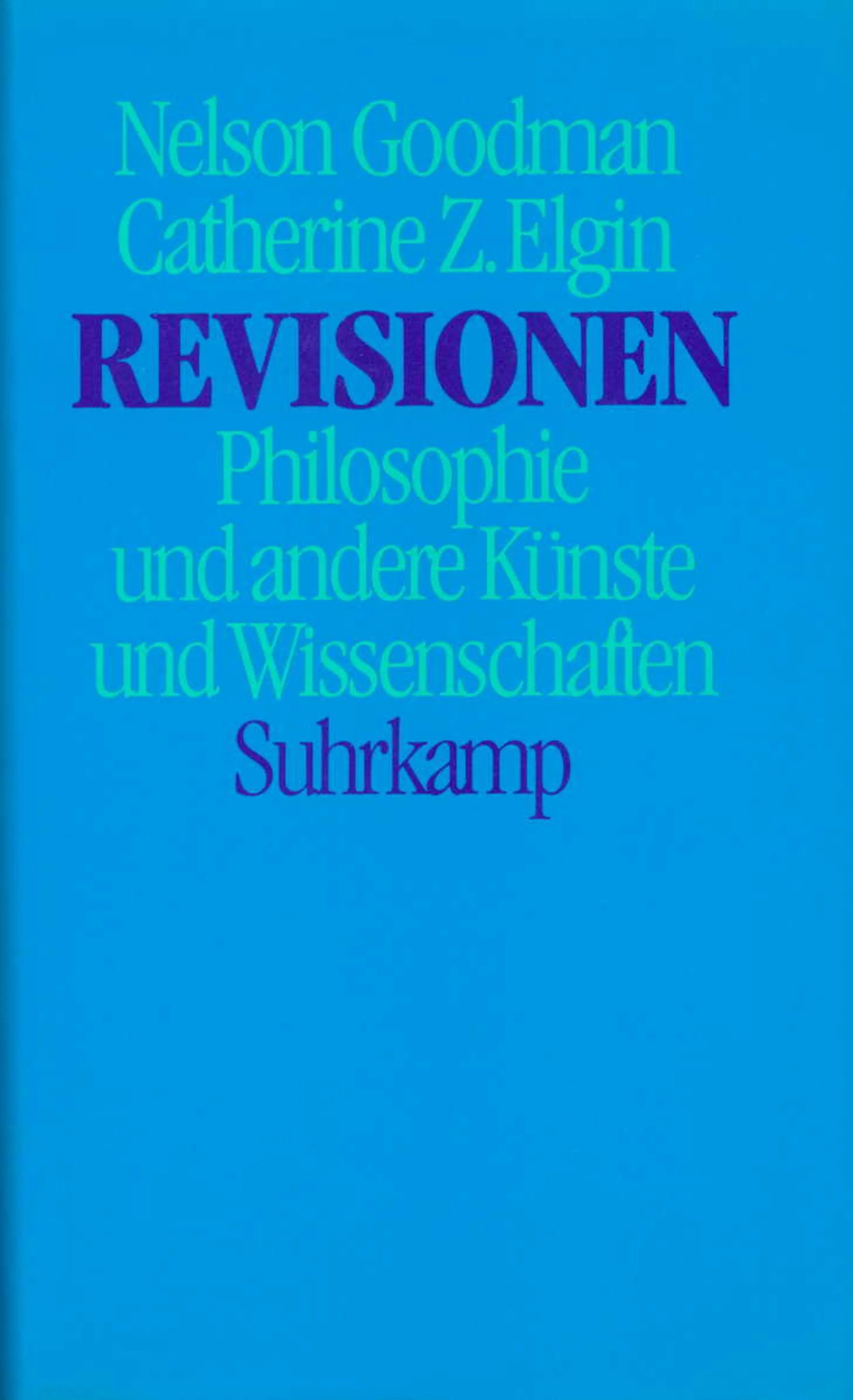 Buchcover von 'Revisionen' - Gebundene Ausgabe von Nelson Goodman
