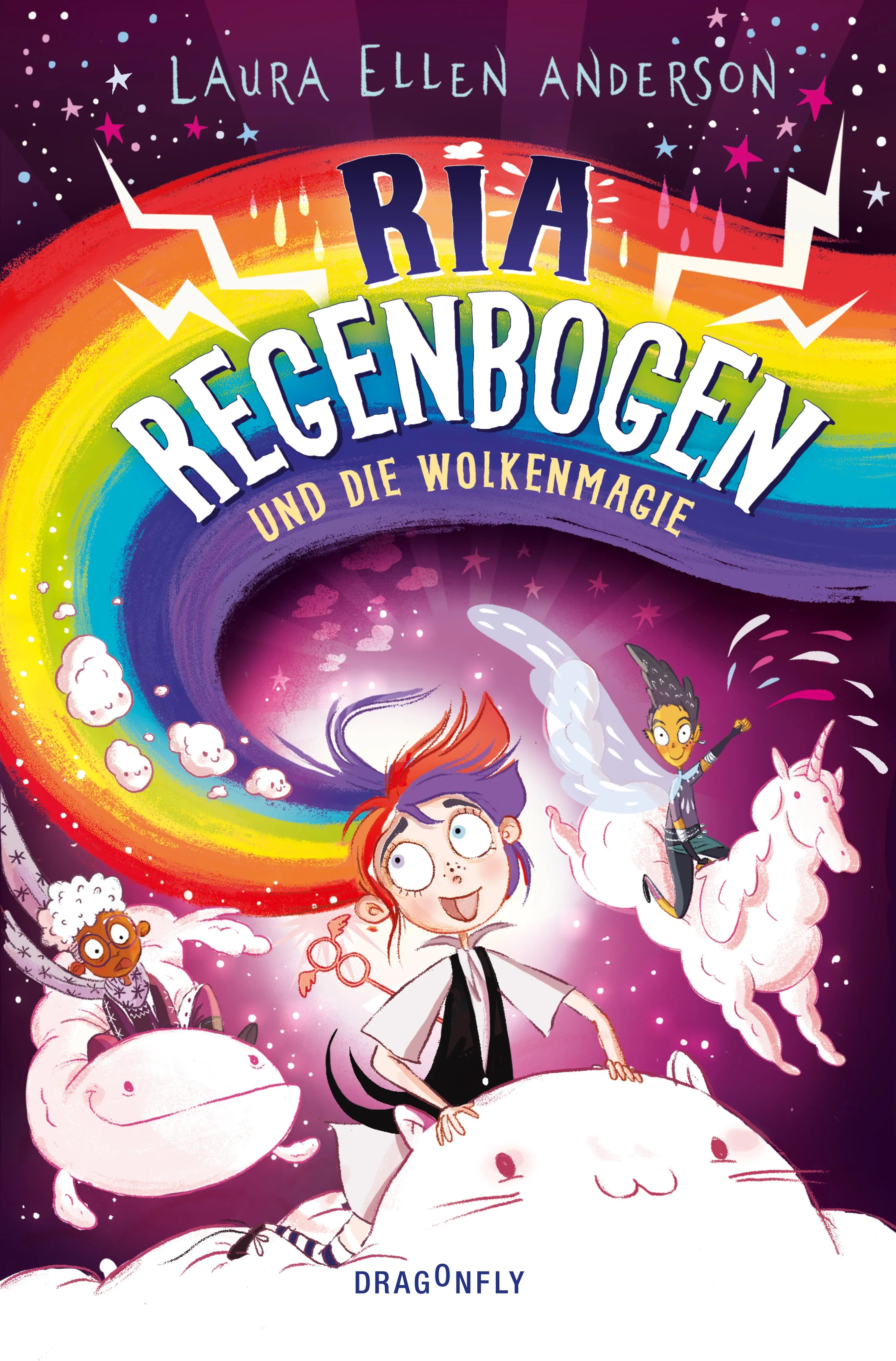 Buchcover von 'Ria Regenbogen und die Wolkenmagie' - Gebundene Ausgabe von Laura Ellen Anderson