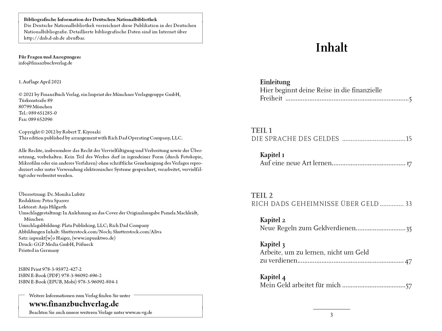 Innenansicht von 'Rich Dad Poor Dad für Teens' - Taschenbuch