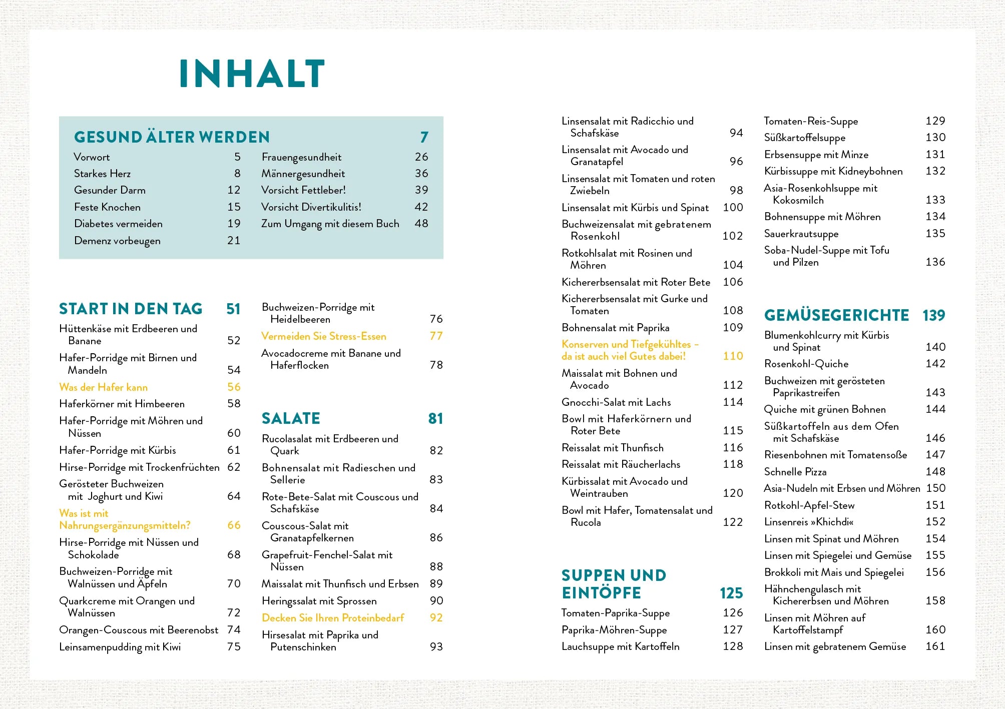 Innenansicht von 'Richtig essen ab 60' - Taschenbuch