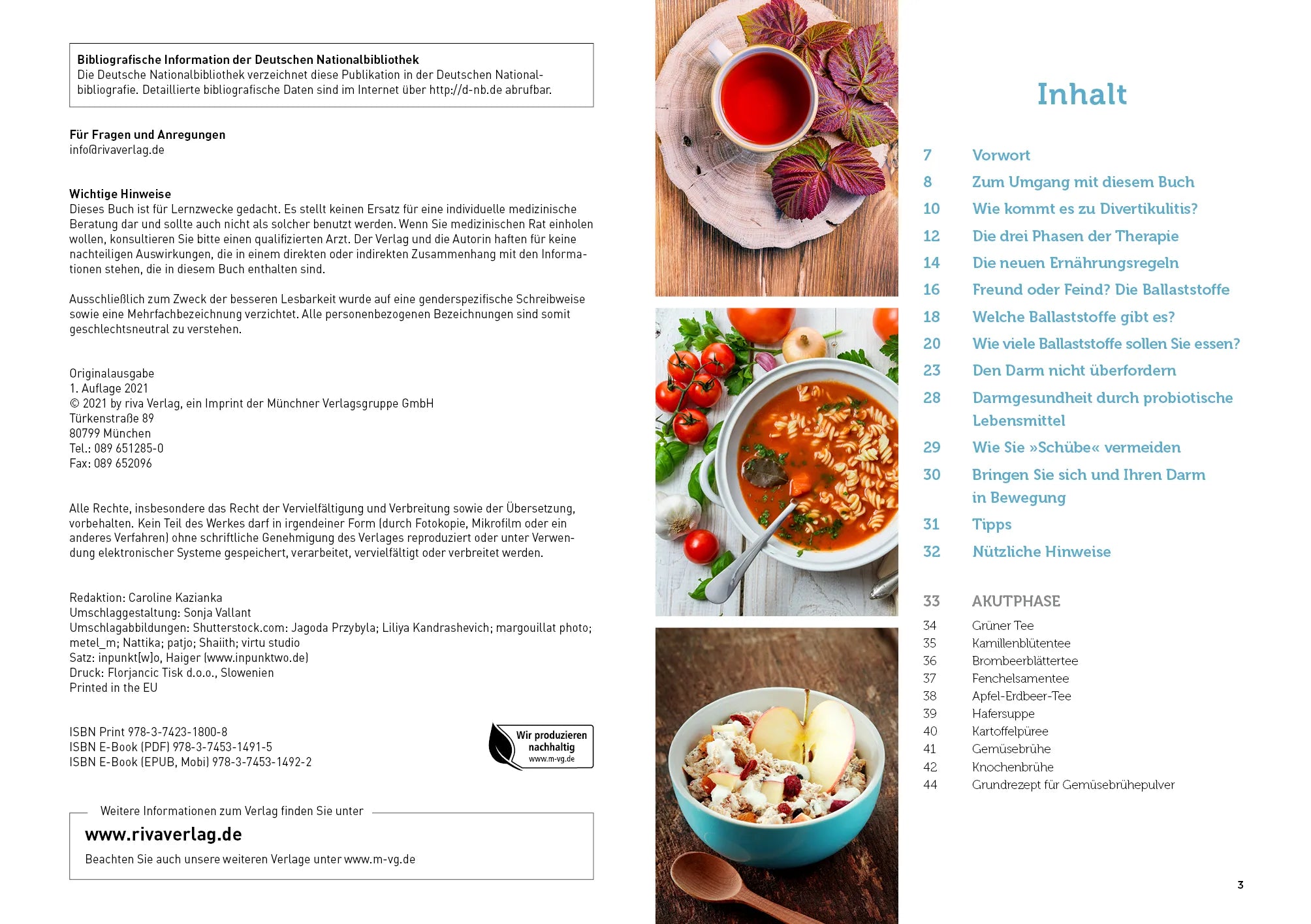 Innenansicht von 'Richtig essen bei Divertikulitis' - Taschenbuch