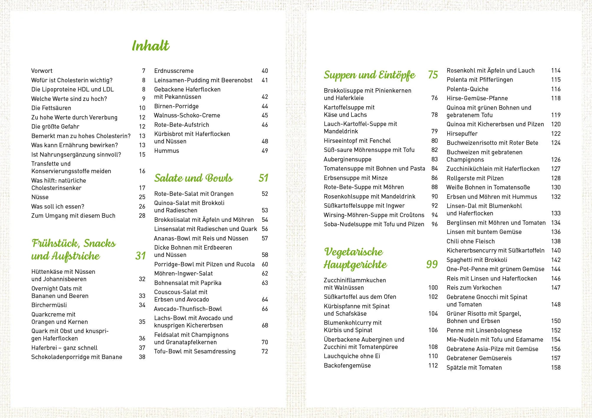 Innenansicht von 'Richtige Ernährung bei erhöhtem Cholesterinspiegel' - Taschenbuch