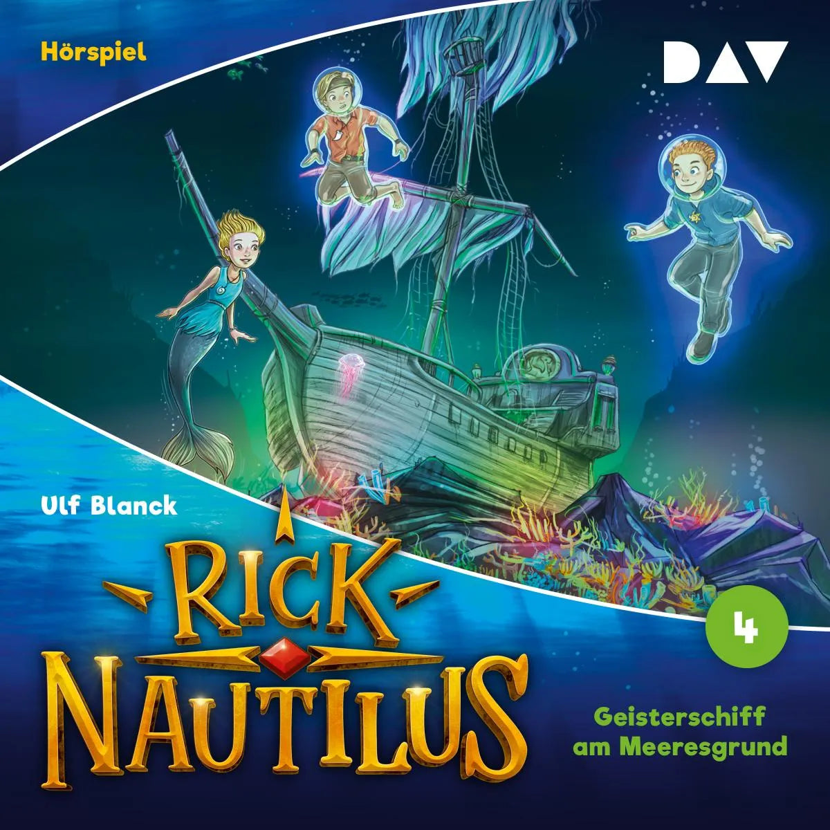 Cover: Rick Nautilus - Folge 4: Geisterschiff am Meeresgrund (Hörbuch Download) von Ulf Blanck