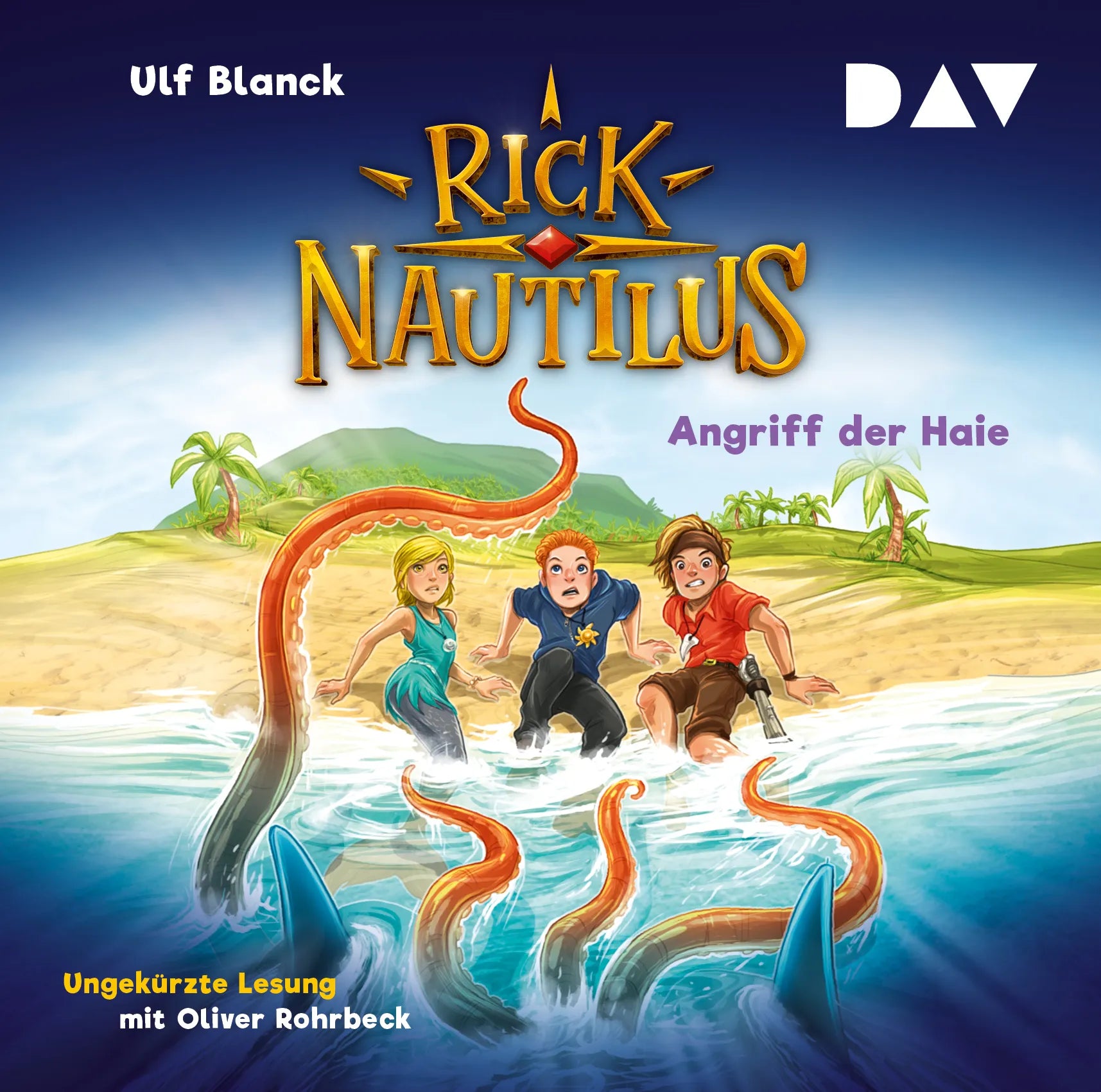 Buchcover von 'Rick Nautilus – Teil 7: Angriff der Haie' - Hörbuch (CD) von Ulf Blanck