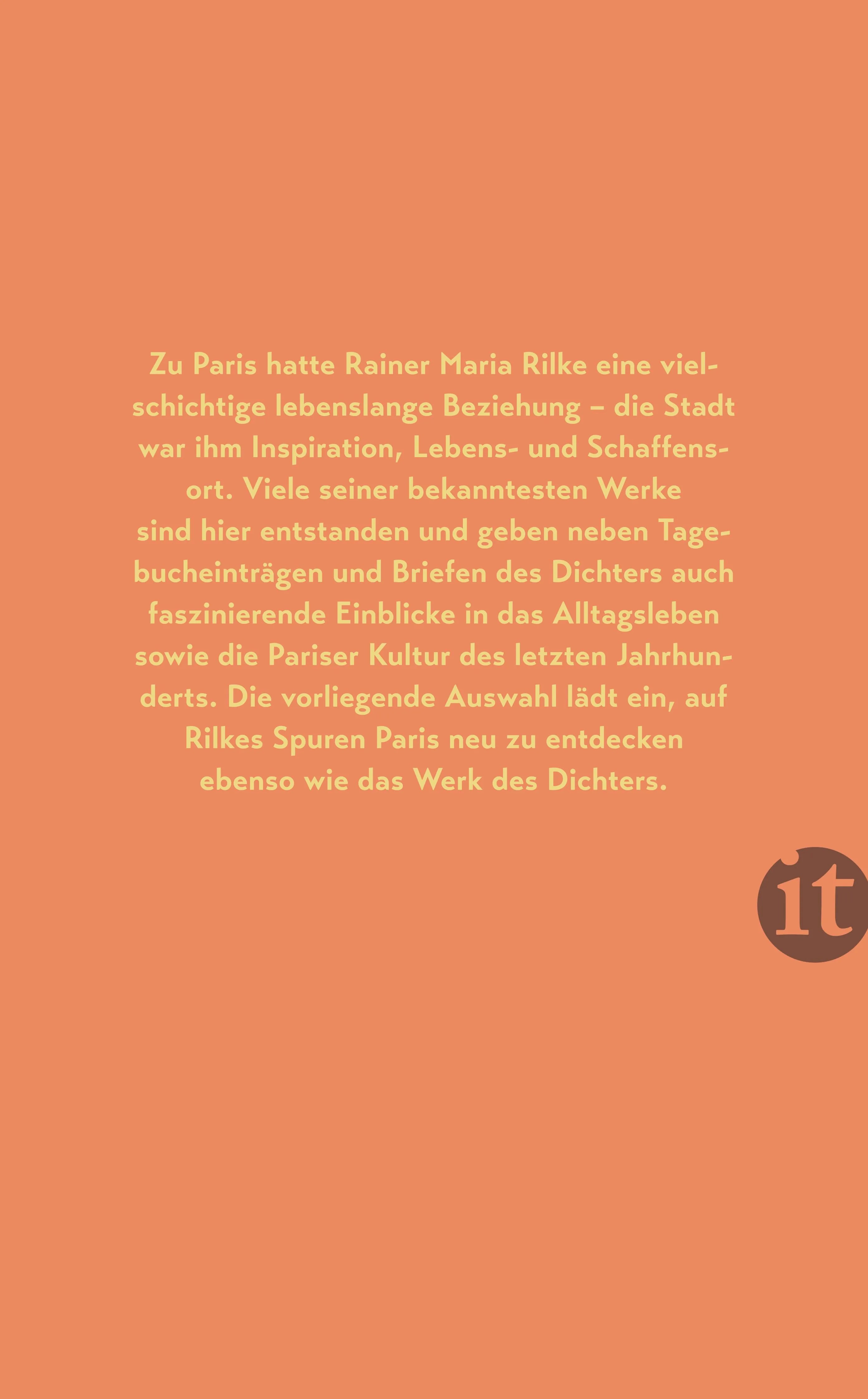 Rückseite: Rilke in Paris (Taschenbuch)